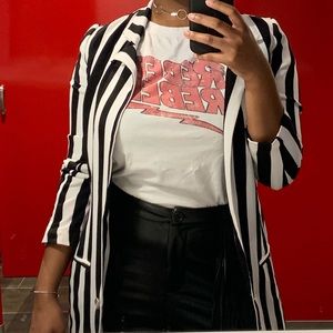 NWT Black & White Striped Blazer - Perfect for Beetlejuice costume!